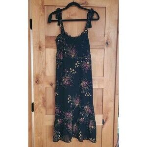 Rihoas Cottagecore Whimsygoth Witchy Fairy‎ Grunge Sweetheart Dress Tie Straps L
